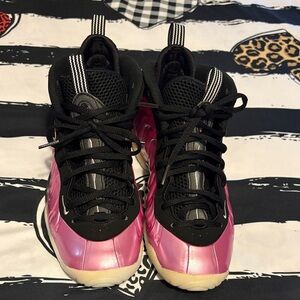 Vibrant Pink and Black Kids Sneakers